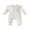 White, variant on PynkiFlick Newborn Infant Girl Fall Romper 3 6 Months Long Sleeve Round Neck Knit Ruffle Jumpsuit