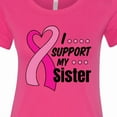 thumbnail image 4 of Inktastic Breast Cancer Awareness I Support My Sister with Pink Ribbon Women's T-Shirt, 4 of 5