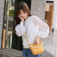 thumbnail image 3 of Bolsa Bolso bandolera de hombro de cocodrilo para mujer, monedero de cadena de PU sólido (amarillo) Tmvgtek Para estrenar, 3 of 9