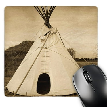 3dRose, USA, Nebraska, Stuhr Museum of the Prairie Pioneer, teepee., Mouse Pad