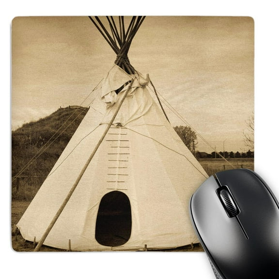 3dRose, USA, Nebraska, Stuhr Museum of the Prairie Pioneer, teepee., MousePad