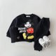 thumbnail image 2 of Disney-sudaderas con capucha para bebé y niño, conjunto de dos piezas con estampado de dibujos animados, Tops de manga larga y pantalones, traje informal, 2 of 4
