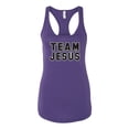 thumbnail image 2 of Wild Bobby Varsity Team Jesus Inspirational/Christian Women Racerback Tank Top, Purple Rush, Medium, 2 of 5