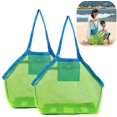 thumbnail image 1 of Paquete de 2 bolsas de playa de malla extra grandes para niños, bolsa de almacenamiento de malla plegable, bolsa de tormenta grande para juguetes de niños, TUNC Sencillez, 1 of 5