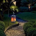 thumbnail image 6 of PBAZIH Solar Flame Lamp, Outdoor Hanging Solar Lamp, Hollow Design Courtyard Garden Decorative Light, Weatherproof IP67, Auto On/Off, Easy Install for Lawn, Patio, Garage, 6 of 8