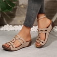 thumbnail image 6 of Summer Womens Sandals Casual Solid Color Fish Mouth Thick-soled Bottom Fashion Wedge Summer Style Summer Beach Walking Sandals, 6 of 9