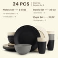 thumbnail image 5 of Homienly Wheat Straw Plates and Bowls Set, Lightweight & Unbreakable Dinnerware Set for Kitchen, Parties, Holidays, Microwave and Dishwasher Safe Dish Set - Plate Sets, Bowls, Cups, 24pcs, 5 of 7
