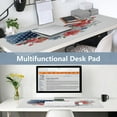 thumbnail image 6 of Leather Keyboard and Mouse Desk Mat Office Desk Accessories Protective Office Desk Decor Desk Pad Mat for Gaming, Work from Home, Office Watercolor Flag with Flowers 23.6" x 47.2", 6 of 9