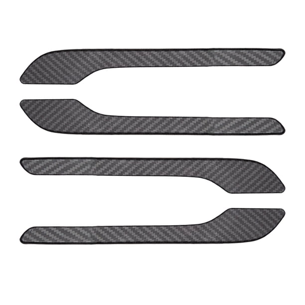 4x Cubierta de la manija de la puerta del automóvil Etiqueta protectora L y R, Decoración exterior Izquierda y derecha Envoltura de ajuste para Tesla Fibra de carbono mate Macarena Tapa de cubierta de manija de puerta