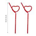 thumbnail image 5 of Troglfold Heart Shaped Straws Heart Shaped Straws for Valentine's Day Wedding Party (4Pcs),8.66"X2.56"X0.2", 5 of 10