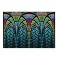 thumbnail image 1 of Abstract Cutting Board, Curves Pattern with Weathered Colors and Blue Ombre Detail Graphic Floral Motifs, Decorative Tempered Glass Cutting and Serving Board, Small Size, Multicolor, by Ambesonne, 1 of 1
