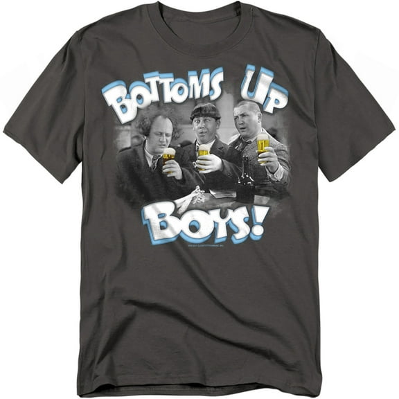 Three Stooges T-Shirt Bottoms Up Unisex Graphic Tee For Men & Women