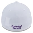 thumbnail image 4 of Men's New Era White Colorado Rockies 39THIRTY Flex Hat, 4 of 6