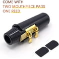 thumbnail image 2 of Alto Saxophone Mouthpiece, Alto Sax Mouthpiece Set Including Gold Metal Saxophone Ligature & 2pcs Mouthpiece Pads & One Reed, Alto Sax Saxophone Parts, 2 of 5