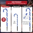 thumbnail image 4 of 30" 10PK 120LED Christmas Candy Cane Pathway Lights Outdoor Yard Decoration 8 Lighting Modes Flashing Outdoor Thicken Lighted Christmas Candy Decor for Garden, 4 of 8