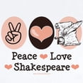 thumbnail image 2 of CafePress - Peace Love Shakespeare Infant Bodysuit - Baby Light Bodysuit, Size Newborn - 24 Months, 2 of 4