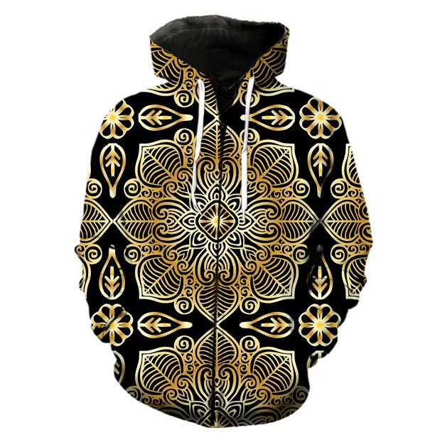 Sudadera con capucha y cremallera para hombre, estilo europeo, con estampado retro, estilo hip hop, divertida y moderna, estilo informal de primavera, con estampado 3D, estilo Harajuku para adolescent