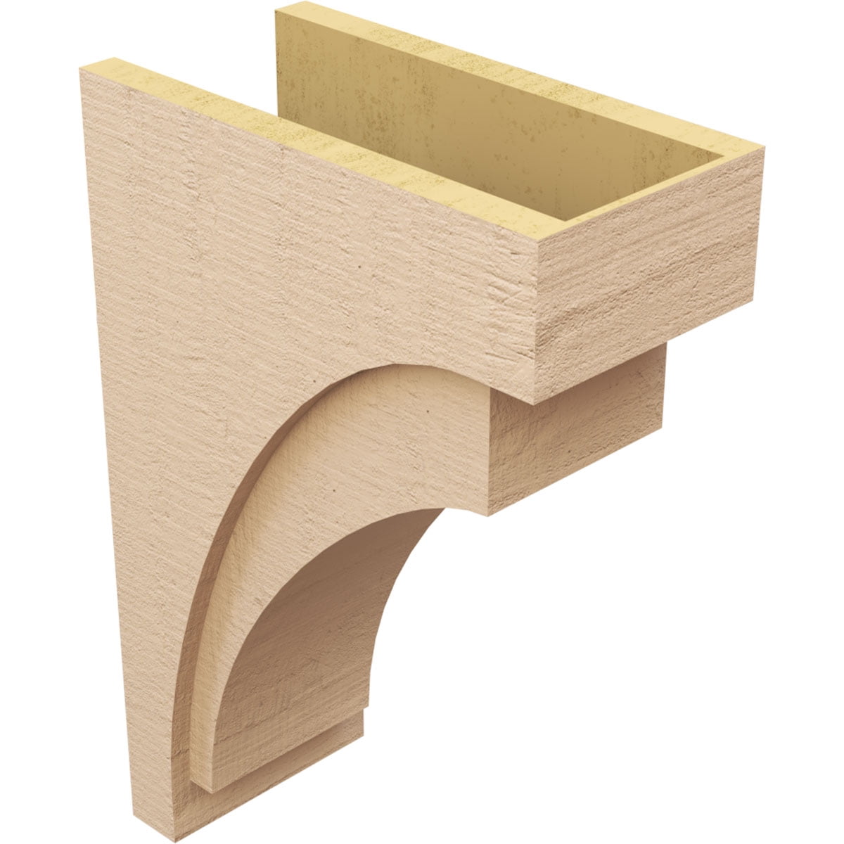 11"W x 22"D x 33"H Classic Rivera Rough Cedar Woodgrain TimberThane Corbel, Primed Tan