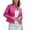 Hot Pink, variant on Womens Jean Jacket Womens Jacket Western Aztec Print Long Sleeve Snap Button Down Shacket Jackets with Pockets Brown,M