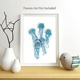 thumbnail image 3 of 4pcs Funny Watercolor Ocean Life Art Print Set Sea Marine Life Print Canvas Wall Art Poster Jellyfish Octopus Hairtail for Nursery Bedroom Bathroom Home Decor, 3 of 7