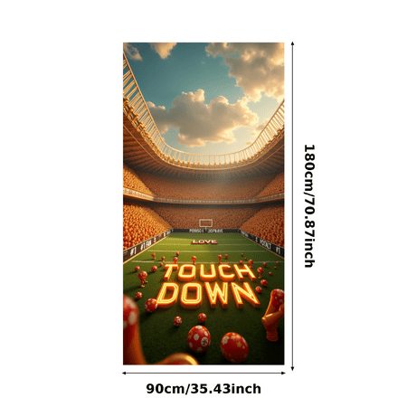 Football Themed Illuminated Touchdown Banner Party Backdrop Decorations for Sports Events Tailgating Parties Football Watch Parties Stadium Celebrations