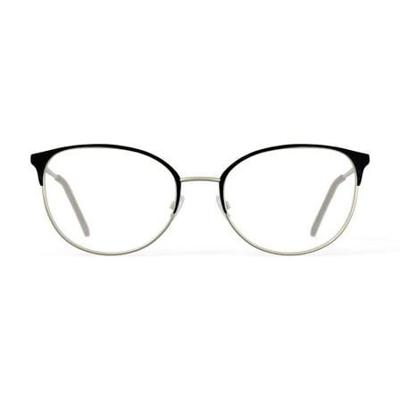 Flower Women's FLR6050 Prescription Eyeglasses with Case, Black/Gold