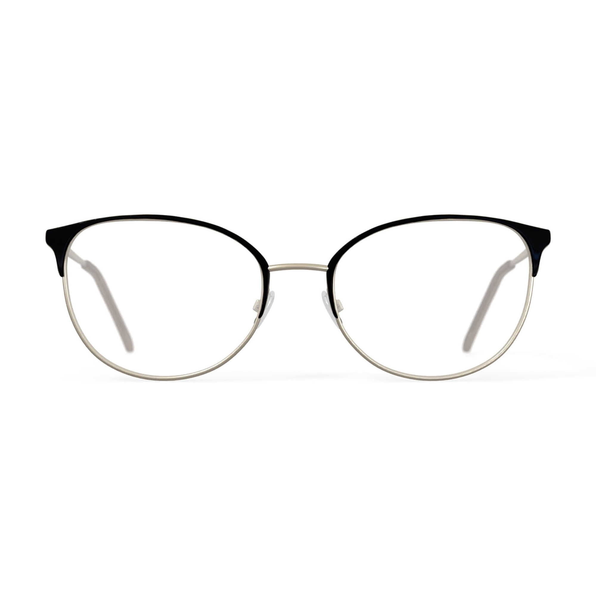 Flower Women's FLR6050 Prescription Eyeglasses with Case, Black/Gold