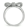 thumbnail image 2 of Brilliant Embers  Sterling Silver Rhodium-plated 71 Stone Micro Pav� CZ Bow Ring, 2 of 5