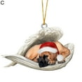 thumbnail image 1 of Dog Pendant Decorative Santa Hat Creative Anti-crack Christmas Tree Pendant, 1 of 4