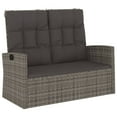 thumbnail image 5 of vidaXL Outdoor Loveseat Rattan Patio Garden Bench with Cushions Poly rattan, 5 of 17