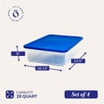 thumbnail image 4 of Homz 28 Qt Snaplock Clear Plastic Storage Container Bin with Lid (4 Pack), 4 of 10