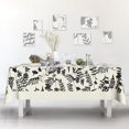 thumbnail image 6 of Black Leaves Fabric Waterproof Tablecloth,Rectangle Watercolor Wrinkle Oil-Proof Resistant Table Cover for Dining Table, Buffet Parties and Campin,(60" x 84" inch), 6 of 6