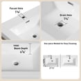 thumbnail image 6 of 72" Floating Vanity Bathroom with Sink & Stone Resin Sink Countertop, Wall Mounted Bathroom Storage Cabinet with 2 Soft-Close Drawers & High-Quality Wood, Glossy White, 6 of 9