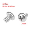 thumbnail image 2 of Tornillos de máquina M5x6mm Unique Bargains, tornillos de cabeza plana Phillips, sujetadores, pernos, 50 piezas, 2 of 3