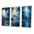 thumbnail image 3 of Designart "Teal Yellow Ocean Charm Pastoral VI" Nautical & Beach Framed Wall Art Set Of 3 - Teal Ocean Frame Gallery Wall Set For Home Decor, 3 of 7