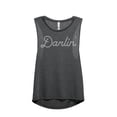 thumbnail image 1 of Thread Tank Darlin Women's Sleeveless Muscle Tank Top Charcoal Large, 1 of 4