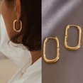 thumbnail image 1 of Pendientes de tuerca Vintage a la moda 2022 para mujer, exquisitos pendientes geométricos dorados, joyería de boda Tan Jianjun unisex, 1 of 2