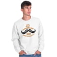 thumbnail image 4 of Funny Moustache Responsibility Joke Men's Big & Tall Crewneck Sweatshirt Brisco Brands 4X, 4 of 5