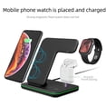 thumbnail image 5 of Cargador inalámbrico tres en uno vertical multifunción de carga rápida de 15 W adecuado para auriculares de teléfono móvil Apple Watch, 5 of 5