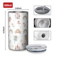 thumbnail image 4 of 20oz Coffee Tumblers White Fairy Castle Pattern Stainless Steel Vacuum Insulated Travel Tumbler Coffee Cups Mug with Lid and Straw with Cleaning Brush for Cold & Hot Drinks, 4 of 5