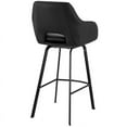 thumbnail image 5 of Home Square 30" Bar Stool in Black Faux Leather and Black Metal - Set of 3, 5 of 11