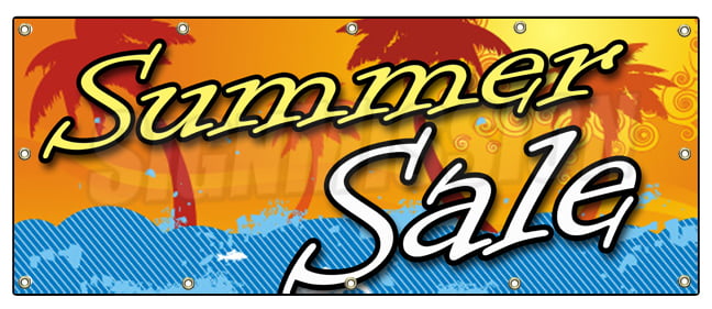 Summer Sale Up to 50% Off Heavy Duty PVC Banner Sign 3363 