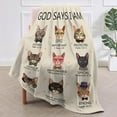 thumbnail image 3 of Christian Gifts for Women Men, God Says I Am Cat Blanket 50"x60", Inspirational Religious Birthday Gifts for Cat Lover Bible Verse Blanket, Christian Cats Gift, 3 of 7