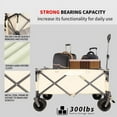 thumbnail image 4 of Collapsible Foldable Wagon Carts with 360° Rotating Wheels for All Terrain, Utility Heavy Duty Folding Wagon with 300LBS Capacity for Grocery, Sand, Garden, Outdoor, Camping, 4 of 6