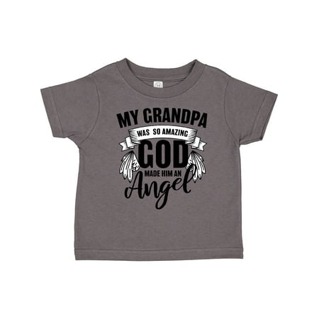 

Inktastic My Grandpa Was So Amazing God Made Him an Angel Gift Toddler Boy or Toddler Girl T-Shirt