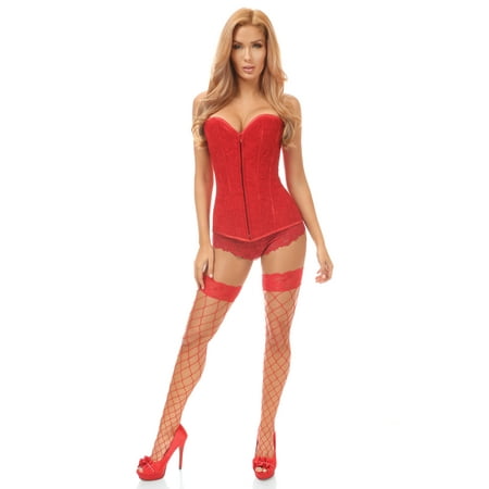 

Lavish Red Lace Overbust Corset