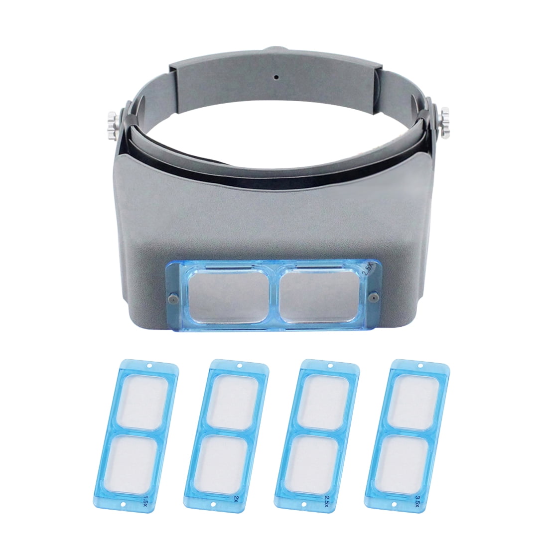 RIWPKFH Head Wearing Glasses Magnifier for Low Vision Headband Eyewear Loupe Repair Third Hand Helmet Magnifying Glass