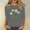 Gray, variant on SOOMLON Womens 3/4 Sleeve Tops Plus Size Tunic Cotton Tops Dressy Casual Crewneck Shirts Cute Daisy Graphic T Shirts 2025 Fashion Spring Summer Ladies Tops Loose Fit Basic Outfits Pullover Black XL