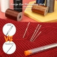 thumbnail image 4 of Large-Eye Needles Steel Yarn Knitting Needles Sewing Needles Darning Needle, 9 Pieces (Pointed), 4 of 5