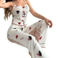 thumbnail image 2 of Women's unbuttoned printed halter V-neck pajama set, 2 of 4